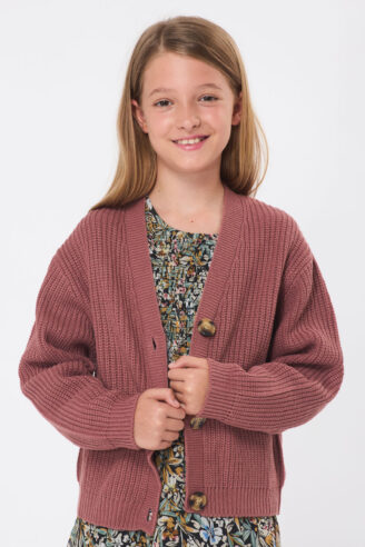 קרדיגן ילדות קצר - ורוד