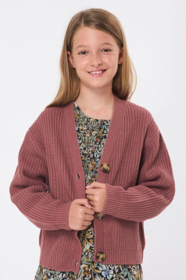 קרדיגן ילדות קצר - ורוד