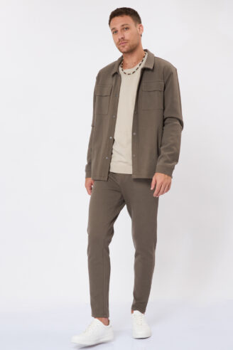 מכנסי ג'רסי סט - חום