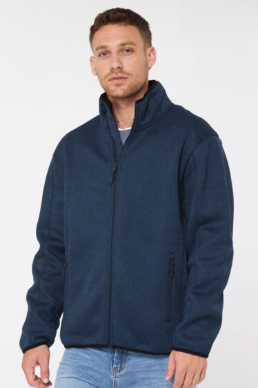 מעיל  קל  טקסטורת אוקספורד - כחול