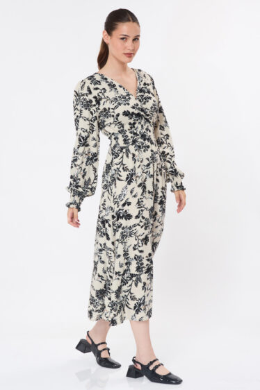 שמלת מידי מודפסת