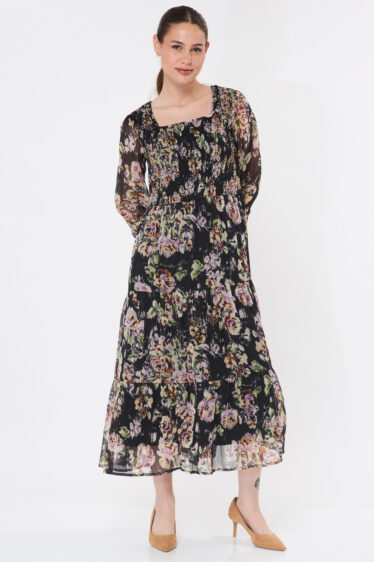 שמלת שיפון וואו! - פרחונית