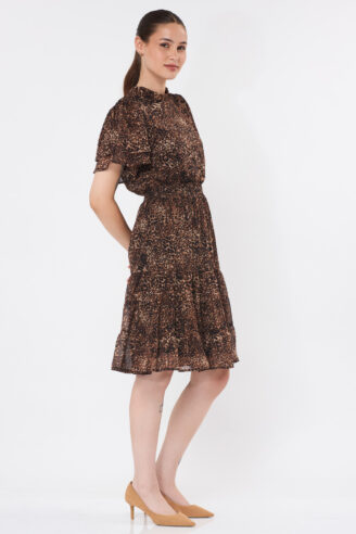 שמלת שיפון מנומרת