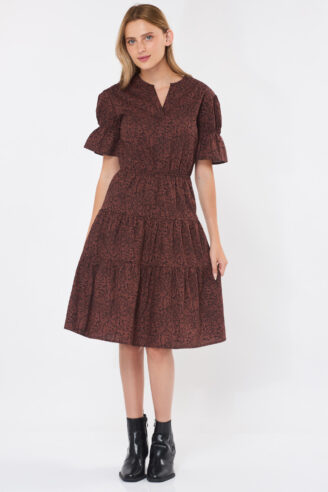 שמלת קומות מודפסת