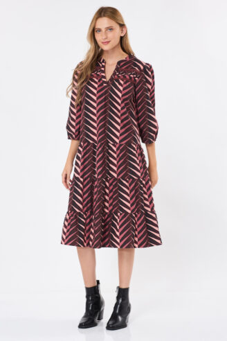 שמלה בדפוס גאומטרי - אלכסוני