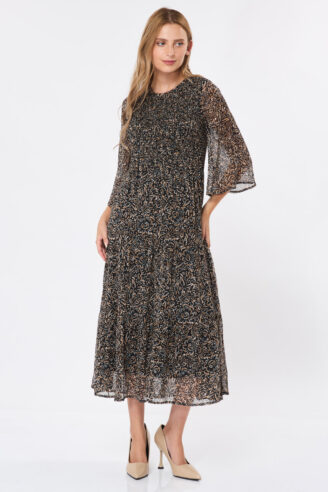 שמלת שיפון - פרחים