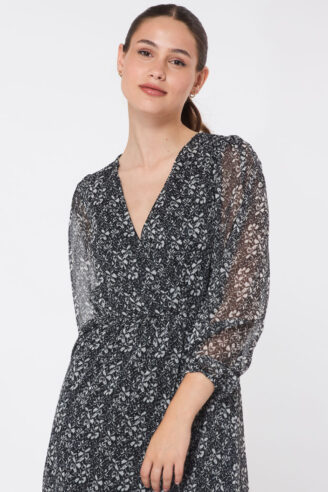 שמלת שיפון פרחים