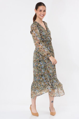 שמלת שיפון פרחים