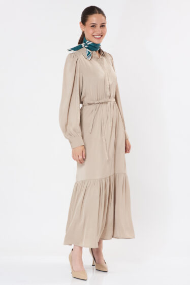 שמלת מקסי אלגנט - אבן