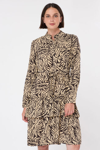 שמלת קומות מודפסת