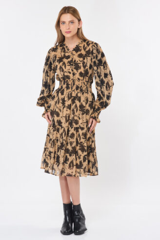 שמלת שיפון מודפסת קומות