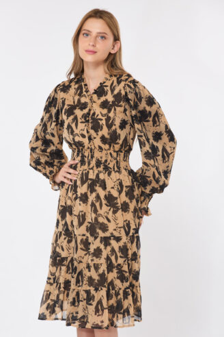 שמלת שיפון מודפסת קומות