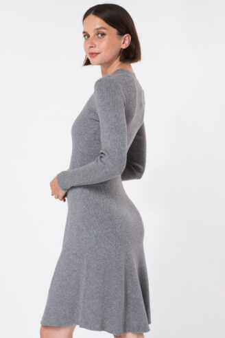 שמלת סריג פרינסס - אפור