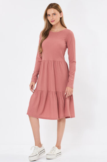 שמלת קומות בייסיק - ורוד