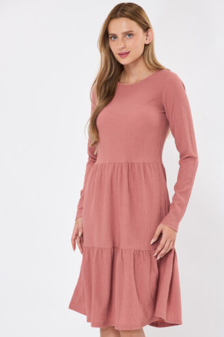 שמלת קומות בייסיק - ורוד