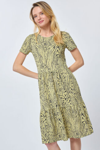 שמלת קומות מודפסת