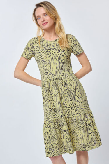 שמלת קומות מודפסת