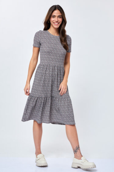 שמלת קומות מודפסת