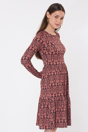 שמלת קומות מודפסת