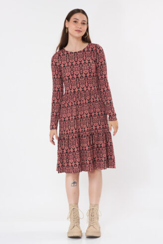 שמלת קומות מודפסת