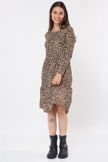 שמלת קומות מודפסת