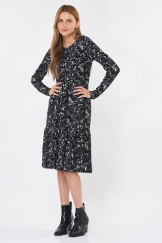 שמלת קומות מודפסת