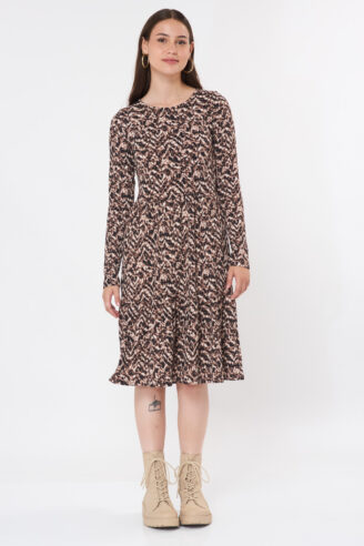 שמלת קומות מודפסת