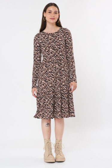 שמלת קומות מודפסת