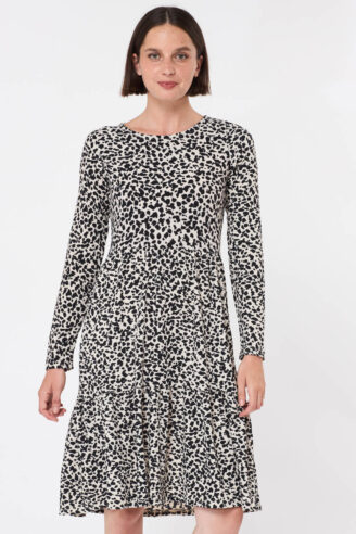 שמלת קומות מודפסת