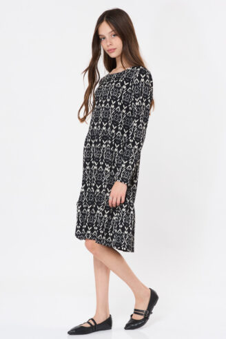 שמלת ילדות סריג מודפסת שמלת ילדות סריג מודפסת