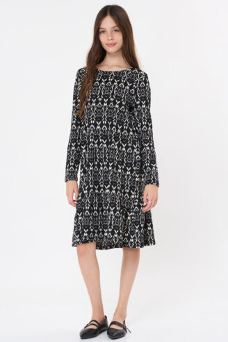 שמלת ילדות סריג מודפסת