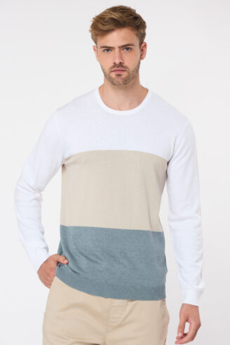 סריג בייסיק tricolor - שילוב 3