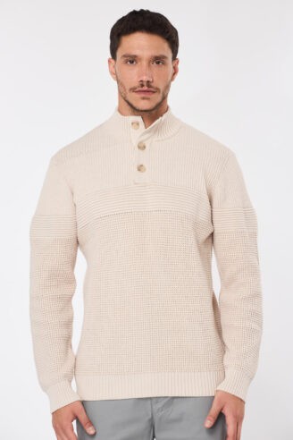 סוודר עבה חצי כפתרה - אופוויט