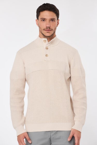 סוודר עבה חצי כפתרה - אופוויט