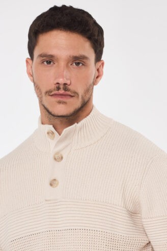 סוודר עבה חצי כפתרה - אופוויט