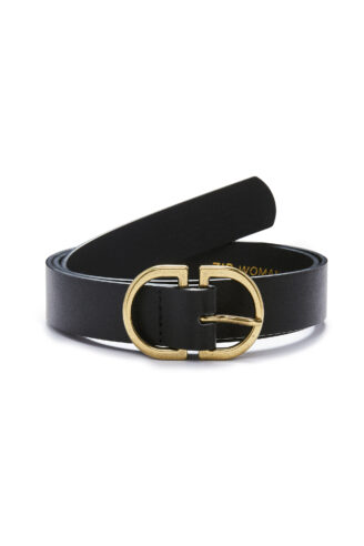 חגורה נשים צרה - שחור