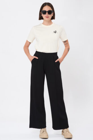 מכנסי WIDE LEG - שחור