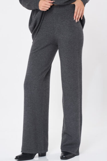 מכנס סריג ישר - אפור