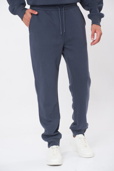 מכנסי פוטר בסיסי חלק - כחול