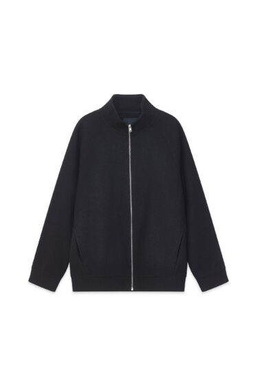 מעיל קל דמוי צמר - שחור