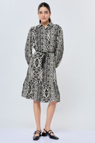 שמלה בדפוס אתני- גאומטרי