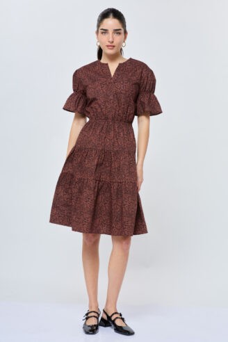 שמלת קומות מודפסת