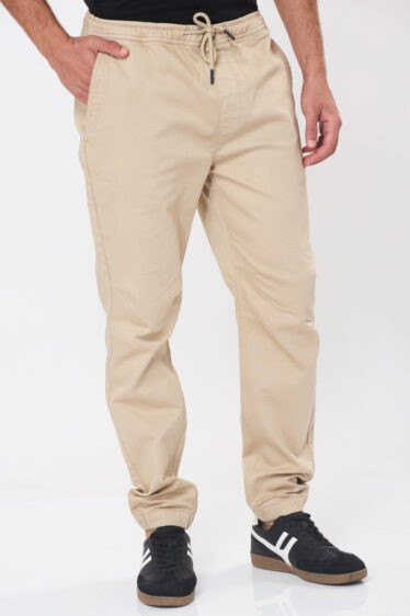מכנסי terry jogger - בז'