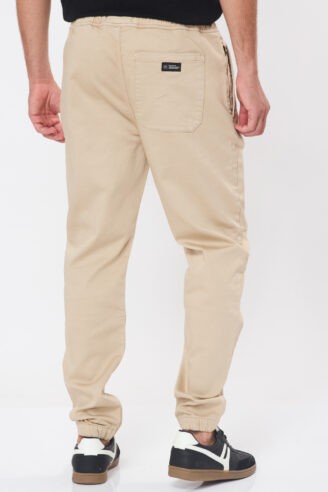 מכנסי terry  jogger - בז'