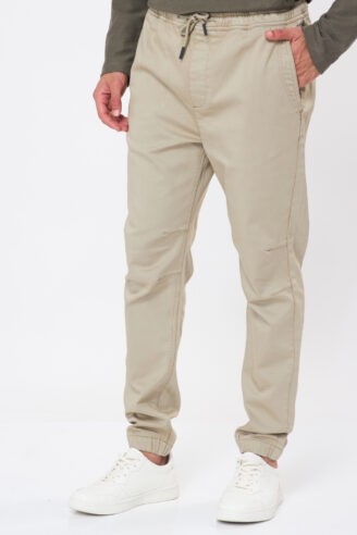 מכנסי terry  jogger - ירוק בהיר